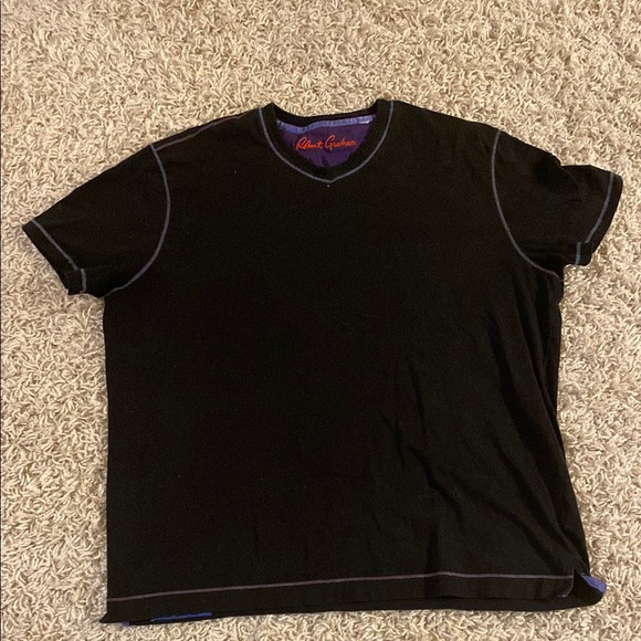 Robert Graham Black Short Sleeve Tee size medium - Picture 1 of 3